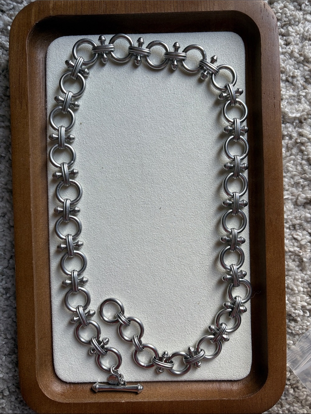 Julie Vos bamboo Elegant Silver Chain Necklace